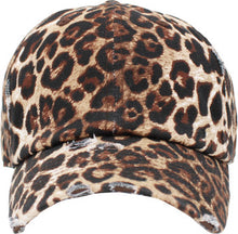 Load image into Gallery viewer, Distressed Leopard  Baseball Cap