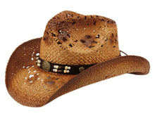 Load image into Gallery viewer, Straw Cowboy Hat (Wood/Pearl)