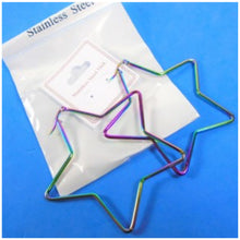 Load image into Gallery viewer, Stainless Steel Multi Color Star Earrings