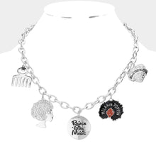 Load image into Gallery viewer, Black Girl Magic Charm Necklace
