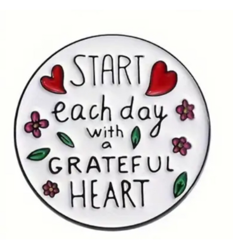 Grateful Heart Enamel Pin