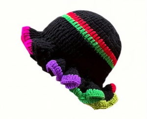 Black Multi Crochet Hat