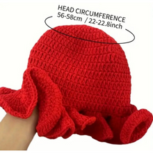 Load image into Gallery viewer, Red Crochet Hat