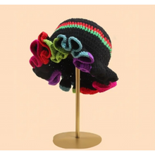 Load image into Gallery viewer, Black Multi Crochet Hat