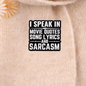 Movie, Song & Sarcasm Enamel Pin