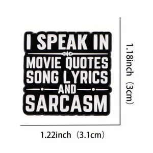 Movie, Song & Sarcasm Enamel Pin