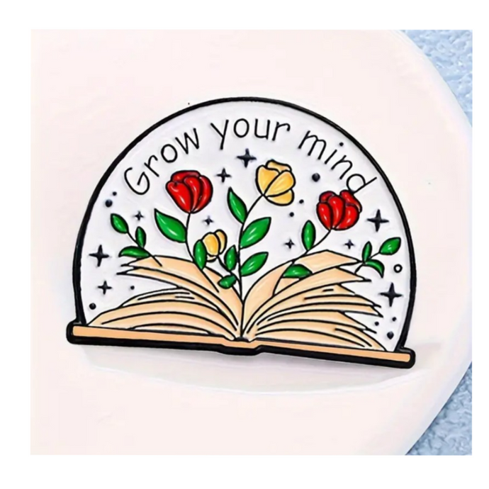 Grow Your Mind Enamel Pin