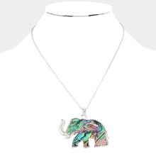 Load image into Gallery viewer, Mosaic Elephant Pendant Necklace