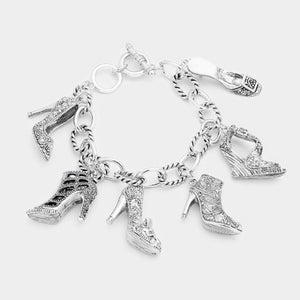 Fancy Shoe Charm Bracelet