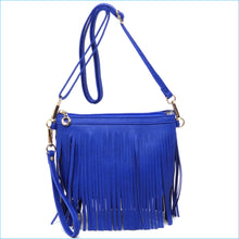 Load image into Gallery viewer, Royal  Fringe Crossbody/Wristlet/Clutch
