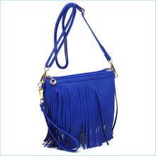 Load image into Gallery viewer, Royal  Fringe Crossbody/Wristlet/Clutch