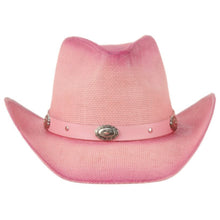 Load image into Gallery viewer, Pink Straw Cowboy Hat