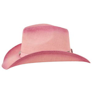 Pink Straw Cowboy Hat
