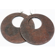 Load image into Gallery viewer, Oversized Round Wood Earrings