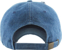 Load image into Gallery viewer, Denim Distressed Baseball Cap