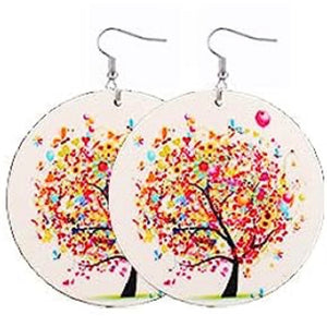 Tree of Love Wood Earrings
