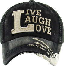 Load image into Gallery viewer, Live Laugh Love Baseball Cap