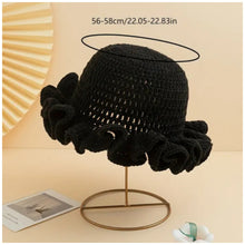 Load image into Gallery viewer, Black Crochet Hat