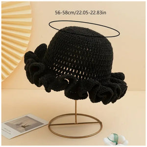 Black Crochet Hat