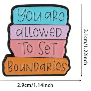 Boundaries Enamel Pin