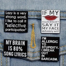 Load image into Gallery viewer, My Brain is 80% Song Lyrics Enamel Pin