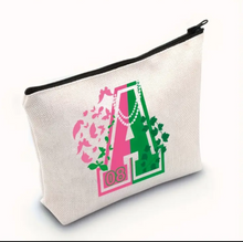 Load image into Gallery viewer, Pink and Green Cosmetic Pouch