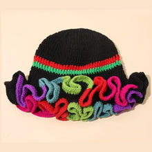 Load image into Gallery viewer, Black Multi Crochet Hat