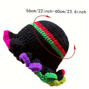 Black Multi Crochet Hat