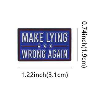 Lying Enamel Pin