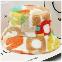 Load image into Gallery viewer, Tan Multi Faux Fur Bucket Hat