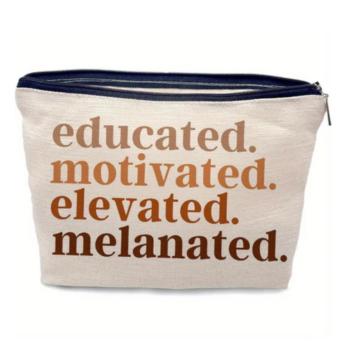 Educated Melanated Cosmetic Pouch