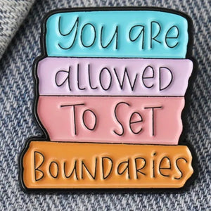 Boundaries Enamel Pin