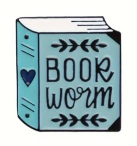 Book Worm Enamel Pin