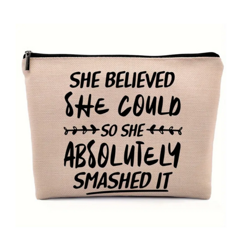She Believed She Could Cosmetic Pouch