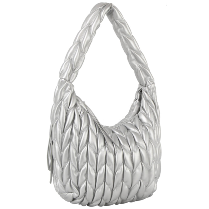 Chevron Puffer Hobo handbag