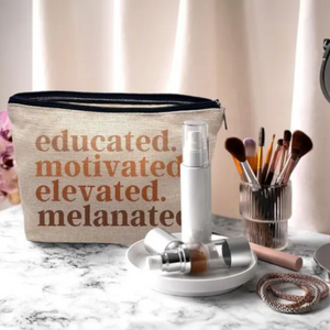 Educated Melanated Cosmetic Pouch