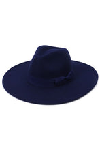 Load image into Gallery viewer, Wide Brim Panama Hat (Midnight Blue)
