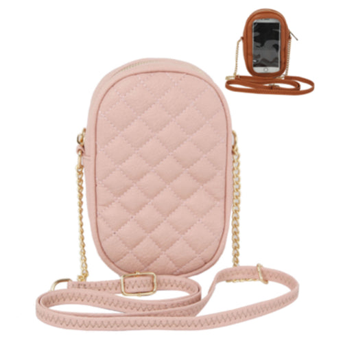 Quilted Crossbody (Blush)