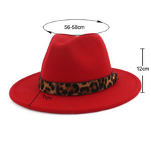 Load image into Gallery viewer, Unisex Pink Fedora w/Faux Leather Leopard Band