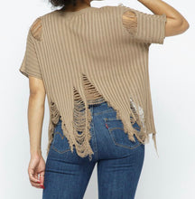 Load image into Gallery viewer, Distressed Sweater (Khaki)