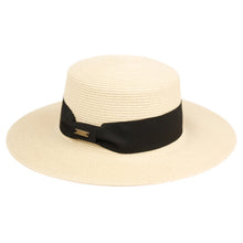 Load image into Gallery viewer, Straw Boater Hat (Natural)
