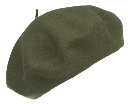 Classic Wool Beret (Olive)