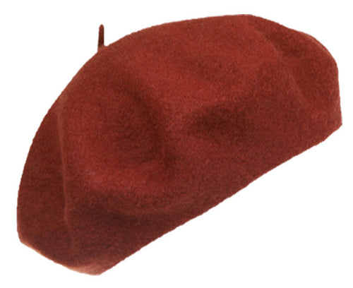 Classic Wool Beret (Rust)