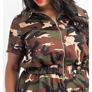 Camouflage Jumpsuit (Curvy)