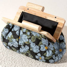 Load image into Gallery viewer, Floral Wood Clutch