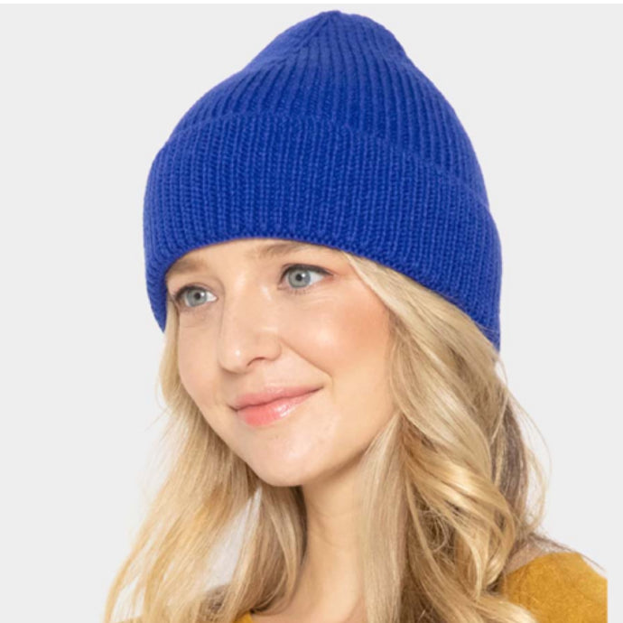 Solid Knit Beanie (Royal)