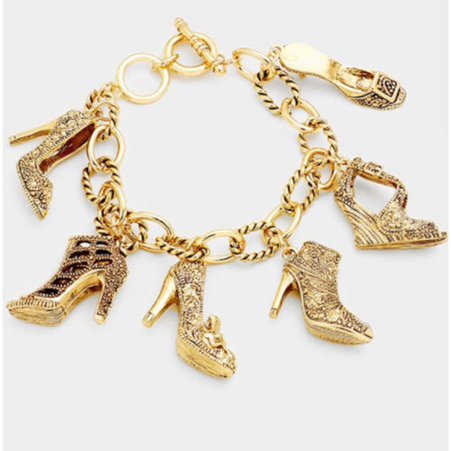 Fancy Shoe Charm Bracelet