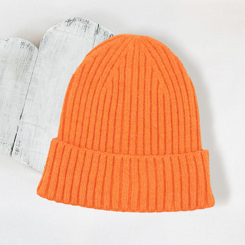 Knit Beanie (Orange)