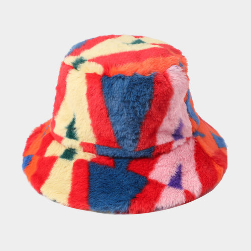 Multi Color Fur Bucket Hat