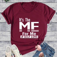 Load image into Gallery viewer, Self Love T Shirt (Burgundy)